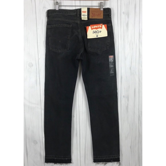 Levis 505 Distress Fray Crop Jeans Size 29 Women - Picture 2 of 7